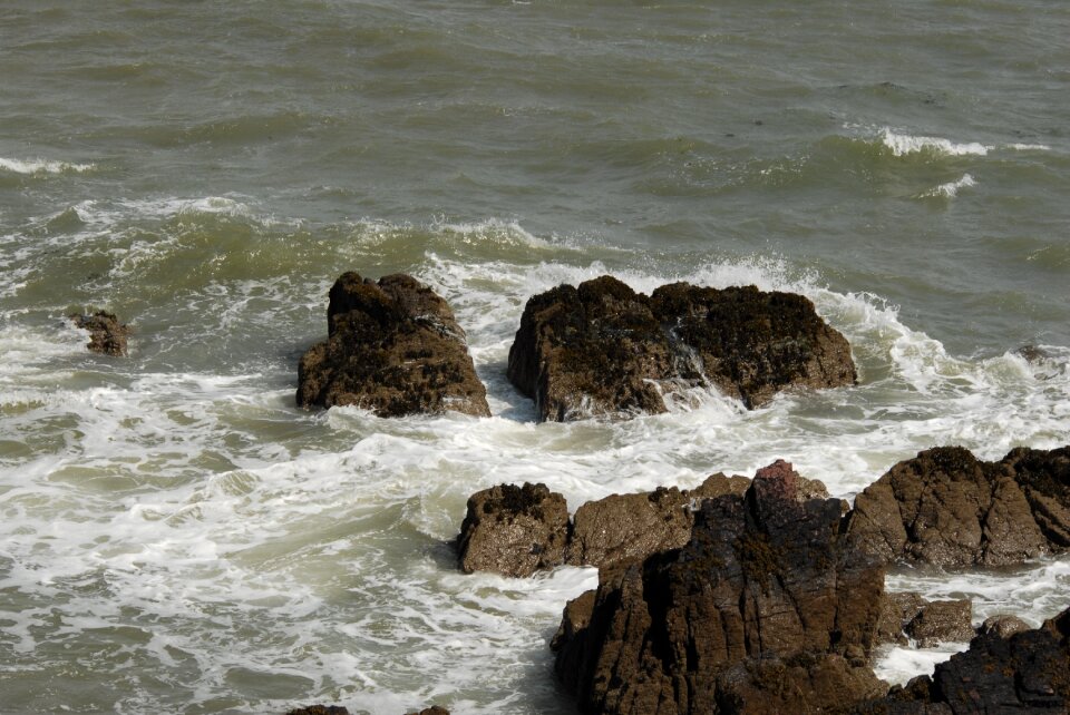 Storm shore water photo