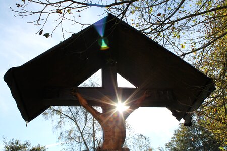 Sun wooden cross religion