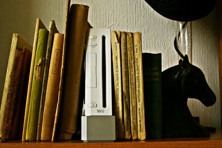 Shelf old book wii photo