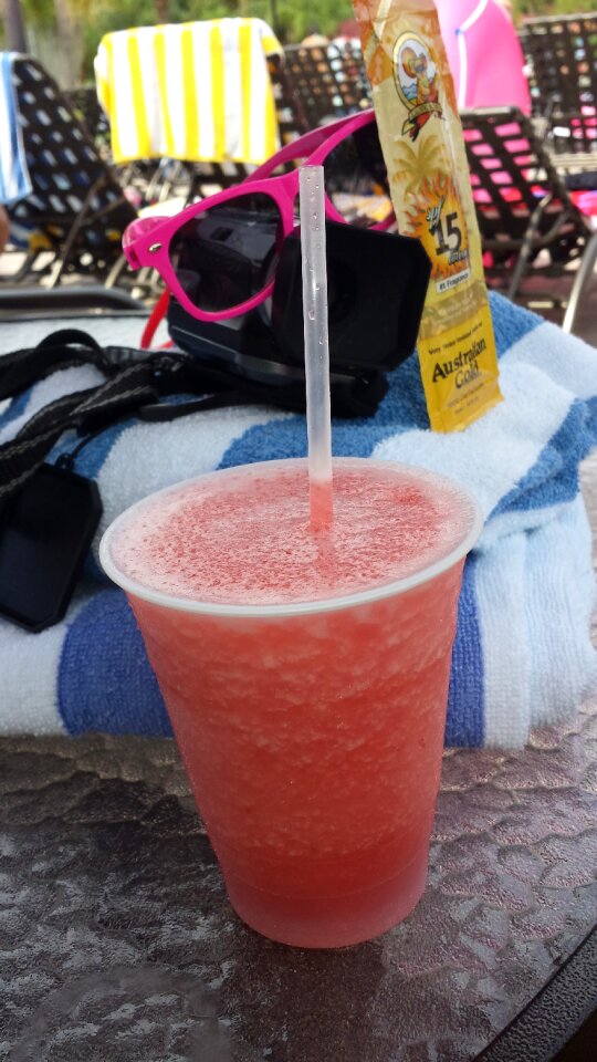 Vacation poolside fruit