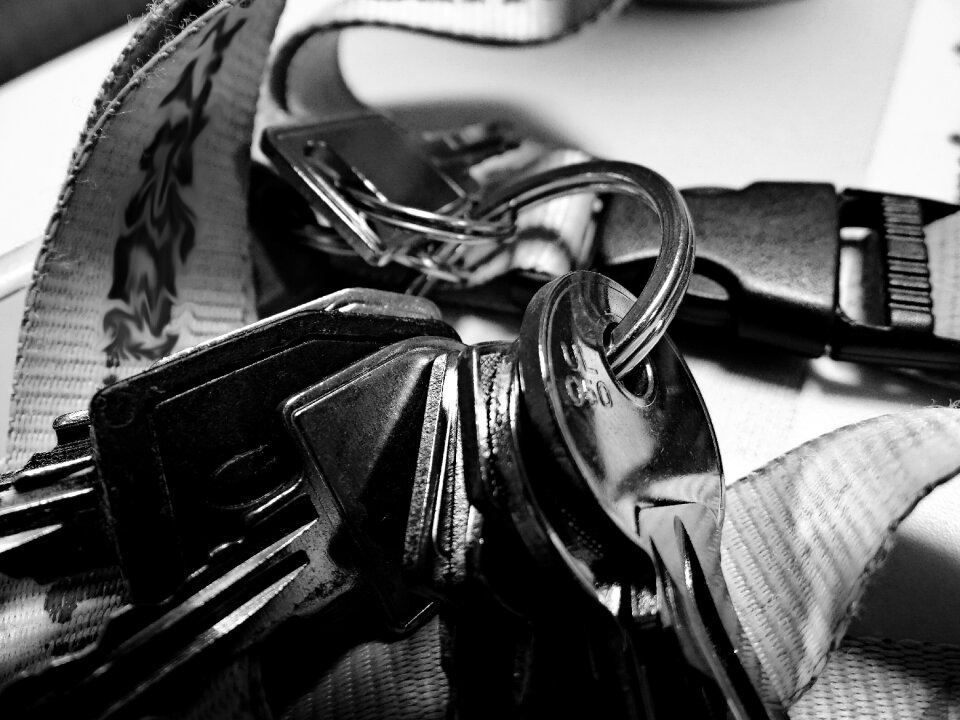 Key strap black and white