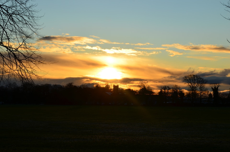 Sky evening red