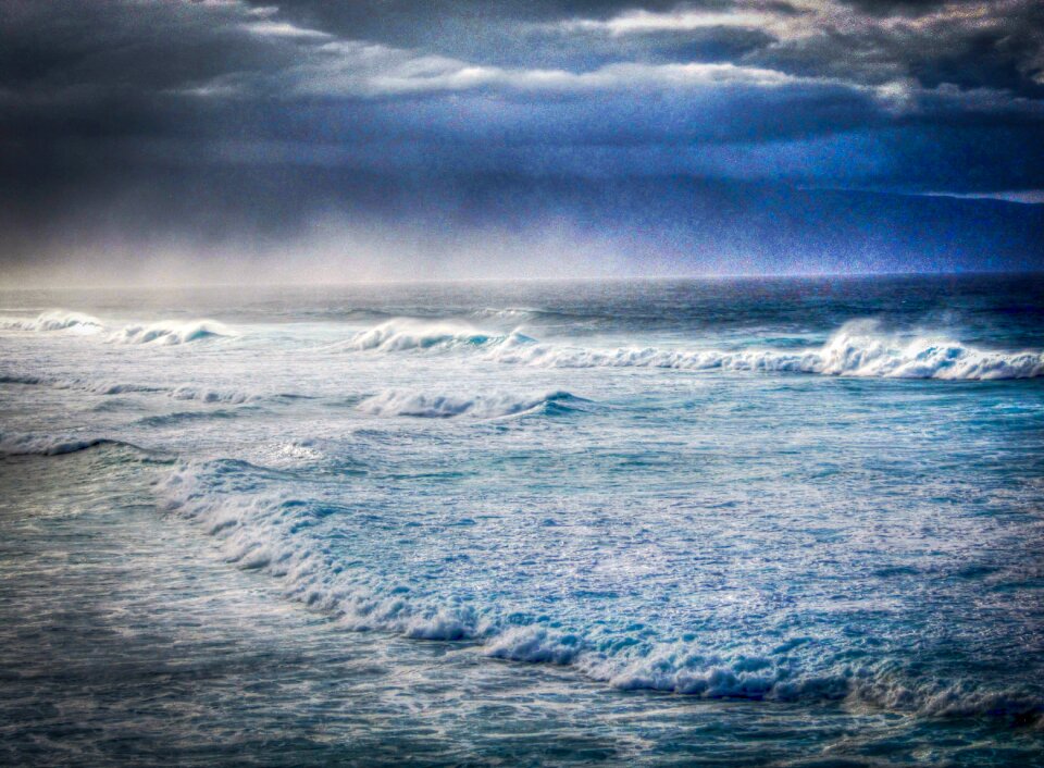 Storm waves clouds