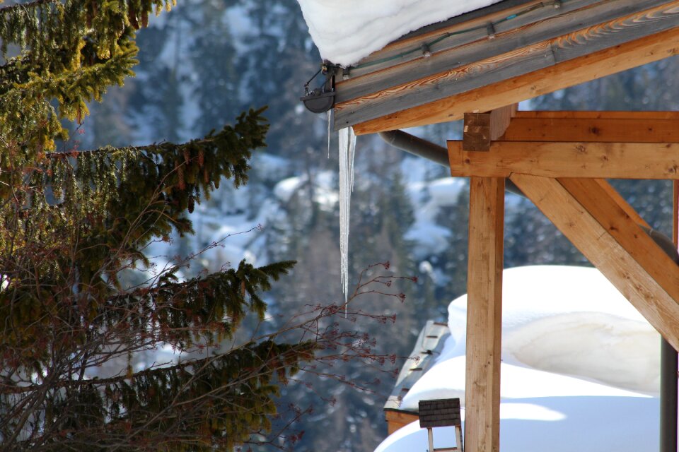 Snowy roof snow mountain