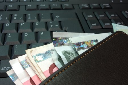 Euro leather wallet photo