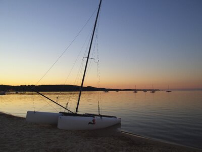 Sunset france sailing photo