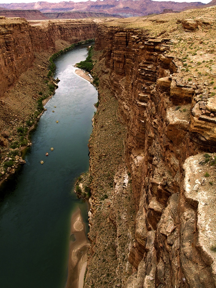 Colorado river red rocks