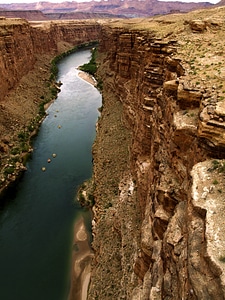 Colorado river red rocks