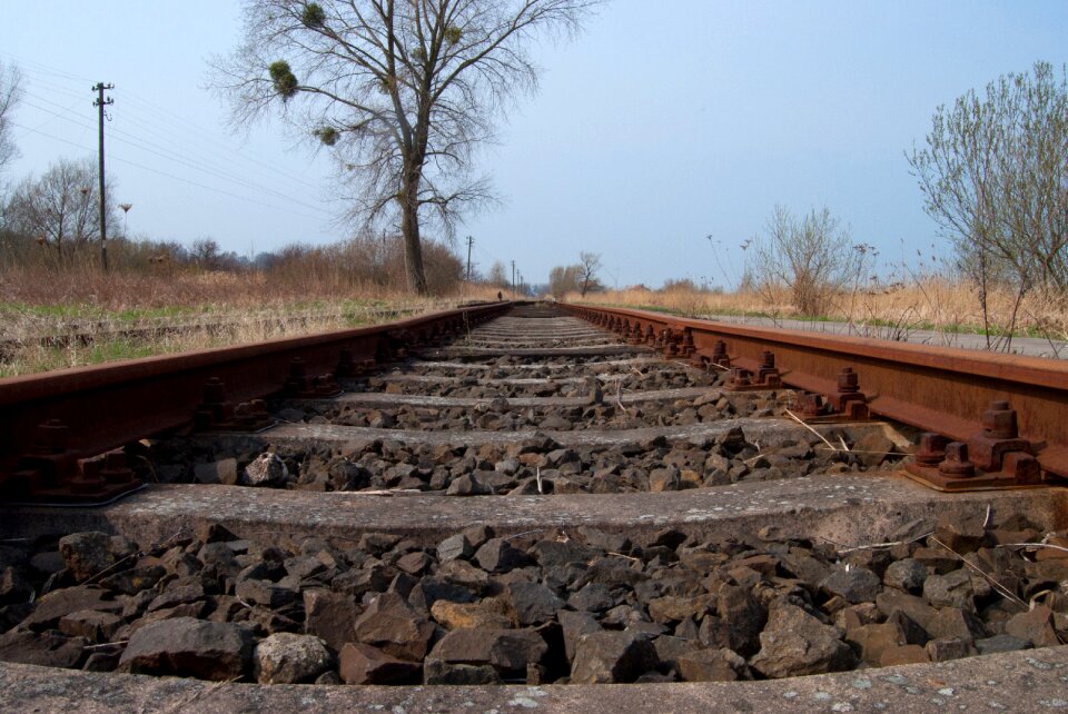 Railroad tracks railway sleepers