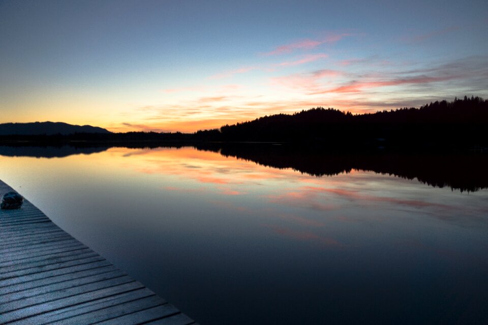 River lake wood balcony
