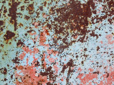 Rusty blue red