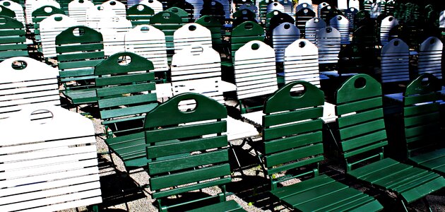 Chair series green white photo