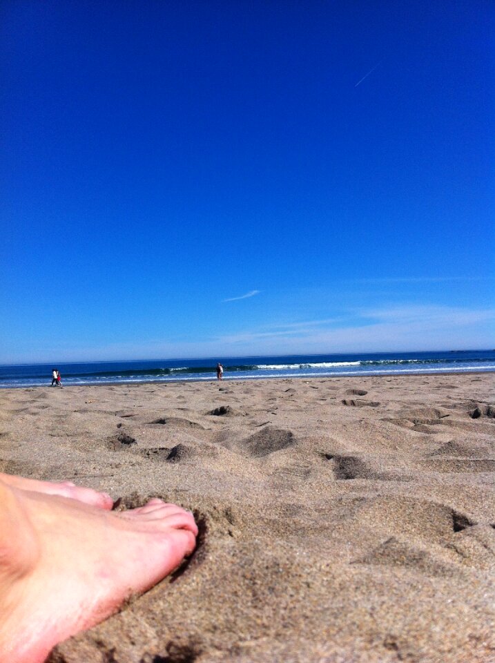 Beach person sea