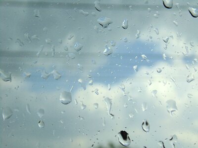 Water droplets window drops photo