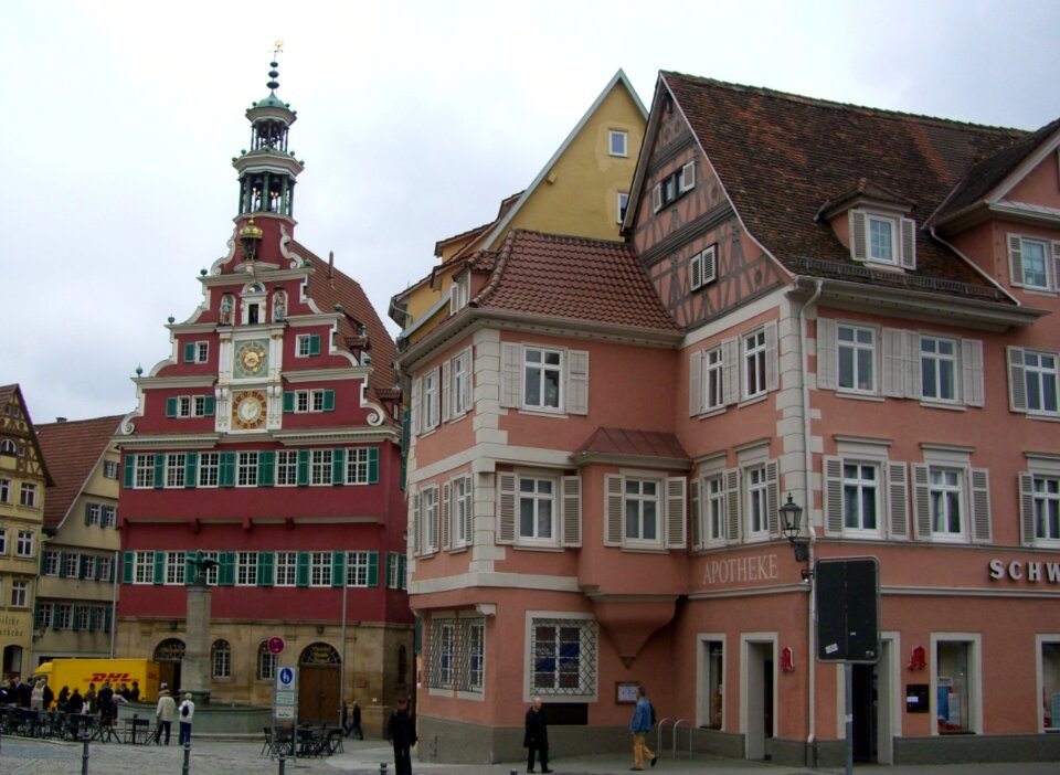 Old town hall town hall square row of houses
