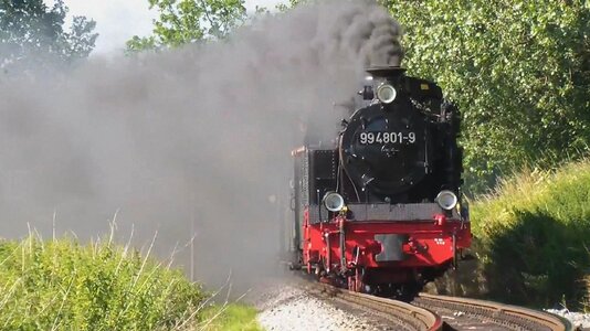 Small ground railway smoke photo