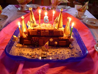 Party candles pastries photo