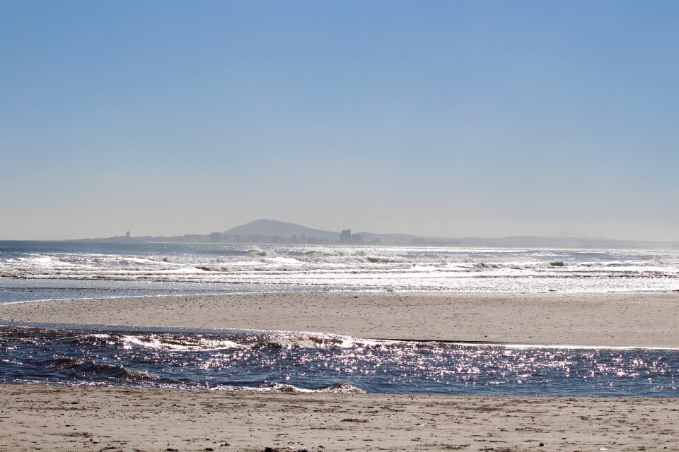 Sky backlighting coast
