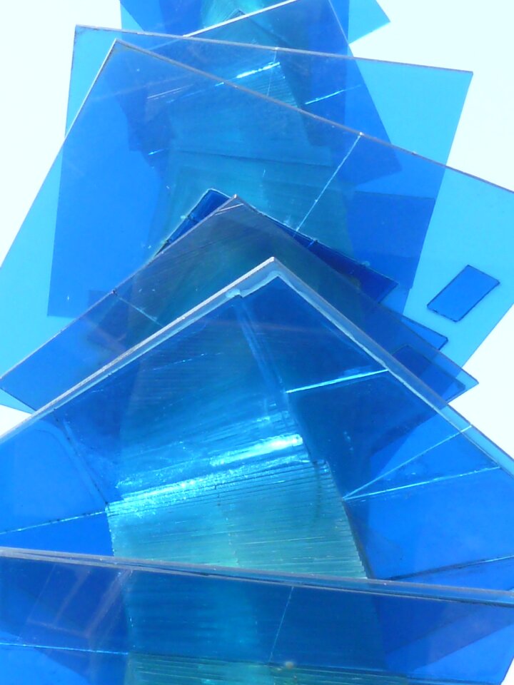 Sculpture structure blue