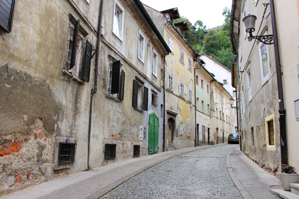 Abandoned dilapidated village