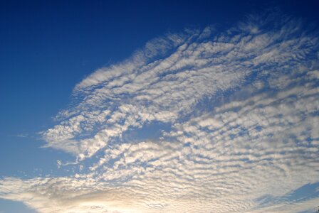 Blue cloudy sky white cloud photo