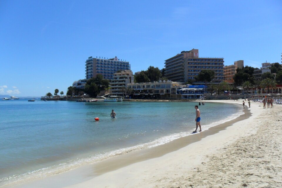 Beach sand sea photo