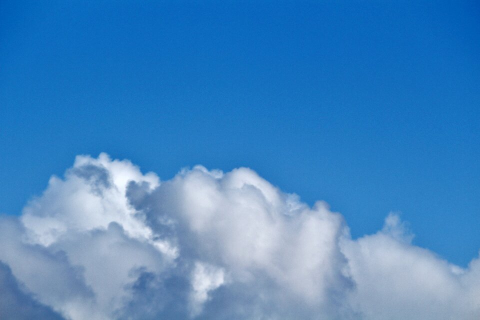 White blue summer clouds