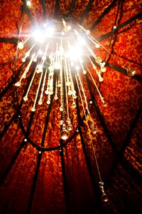 Mica crystal chandelier glass photo