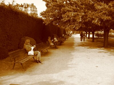 Woman sitting outdoors