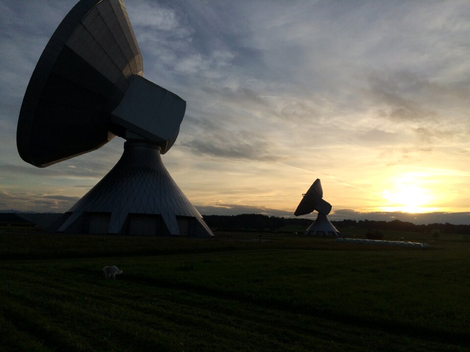 Radar telescope parabolic mirrors photo