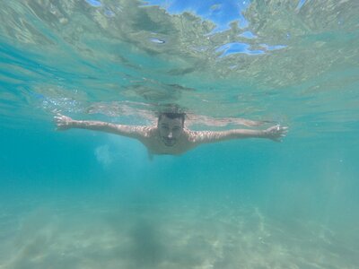 Sand blue diving