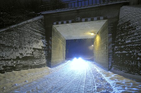 Snow spotlight tunnel photo