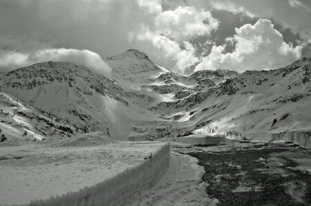 Landscape winter alps photo