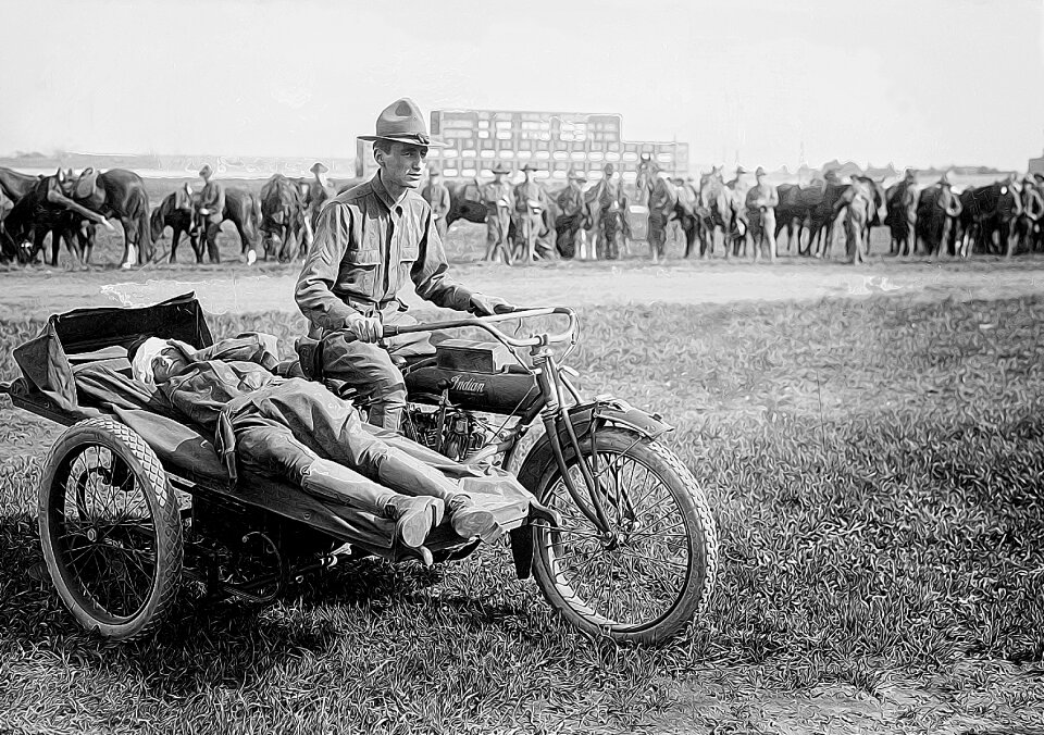 Vintage army ambulance