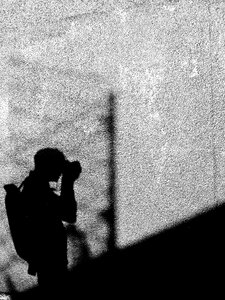 Shadow wall black and white