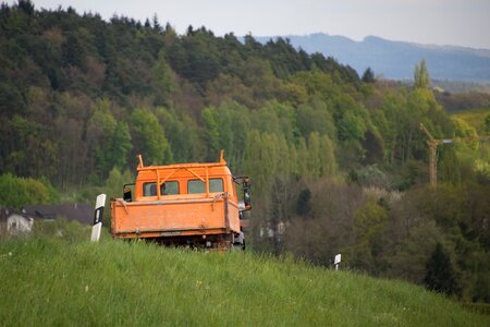 Construction vehicle mountains truck
