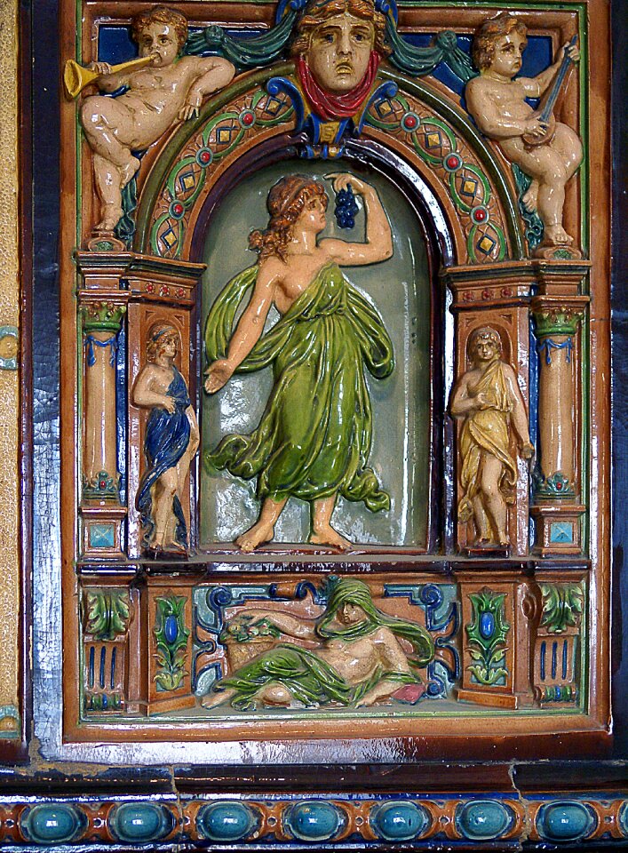 Relief the form of decorative tiles