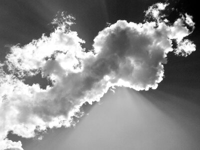 Black and white sky atmosphere