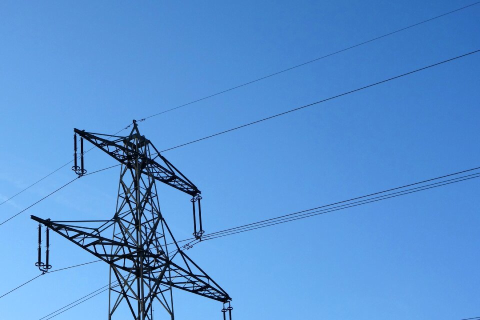 Energy power poles power line