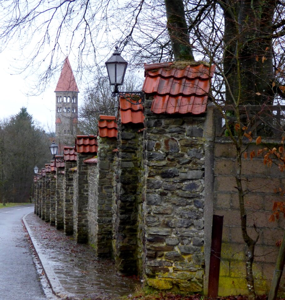 Abbey wall architecture clervaux