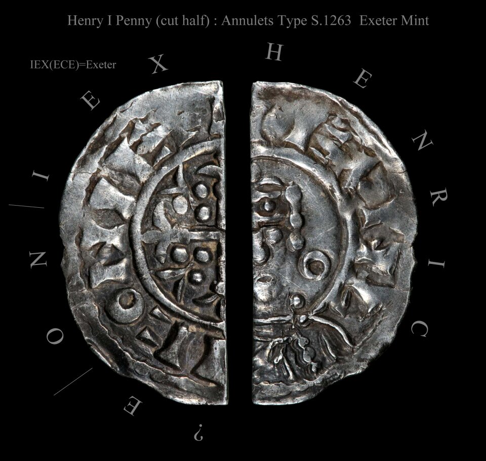 Penny hammered coin