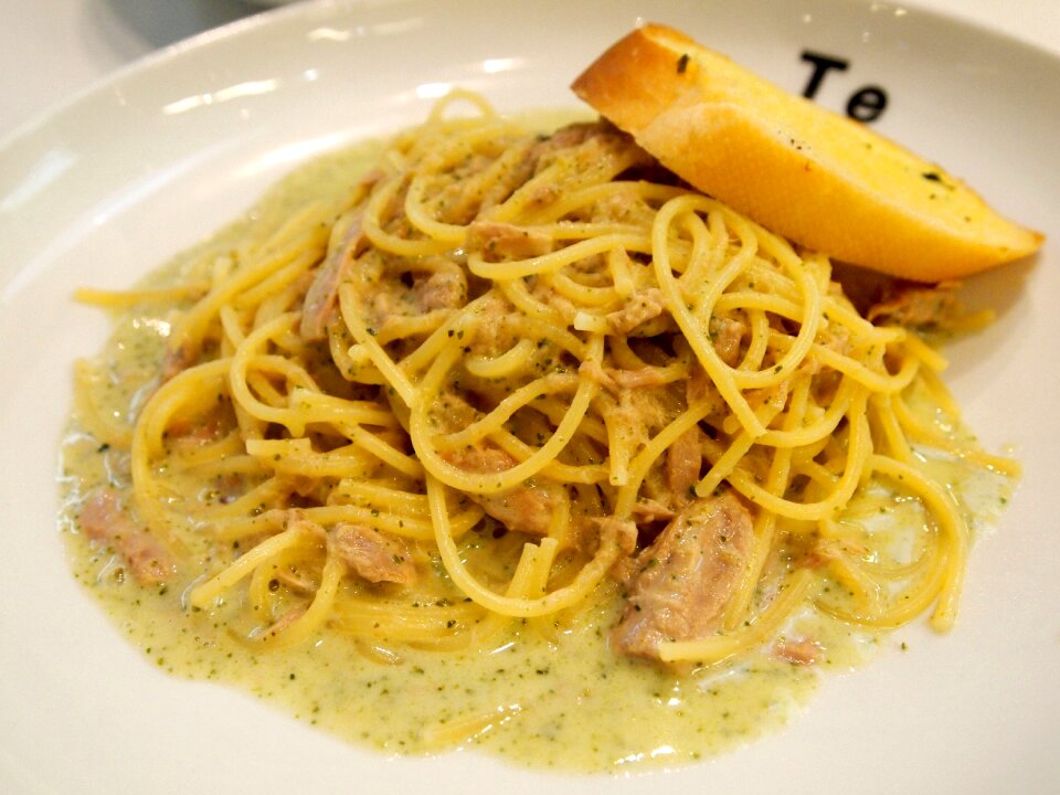 Creamy pasta food dining