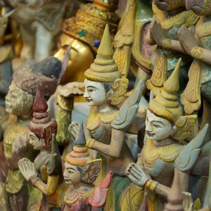 Temple figure burma buddhism photo