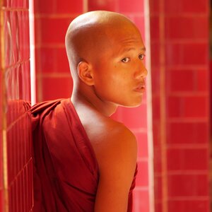 Young monastery burma photo