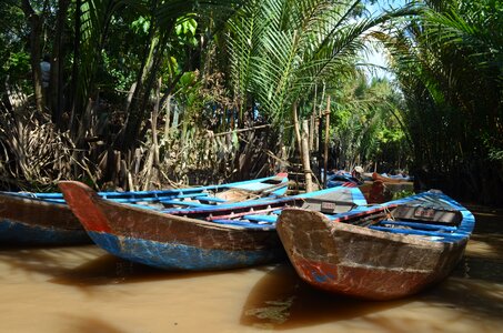 Vietnam river transportation photo