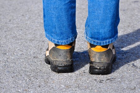 Shoes jeans feet photo