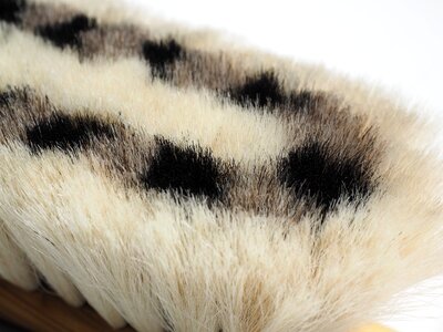 Black white goat hair brush