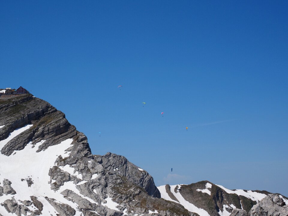 Mountains alpine paragliding