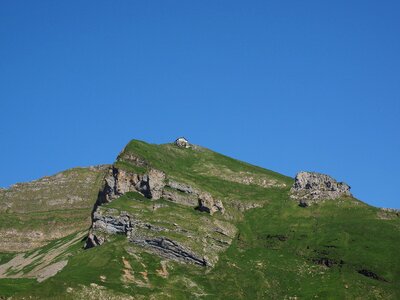 Mountains alpine hut