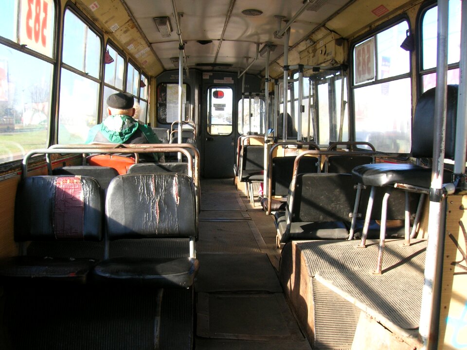 Passengers train bus
